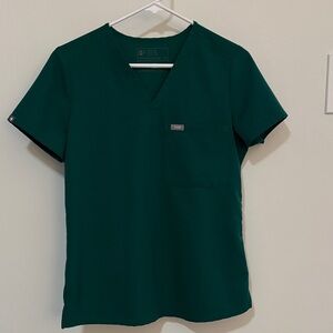 Figs Green V-Neck Scrub Top Only